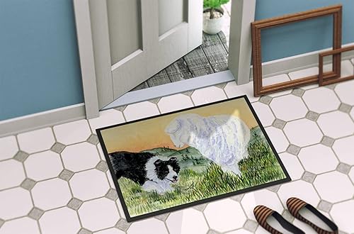 Miniatura 4 de Caroline's Treasures SS8103MAT Border Collie - Tapete para interiores o exteriores, 18 x 27 pulgadas, 27 pulgadas de largo x 18 pulgadas de ancho,