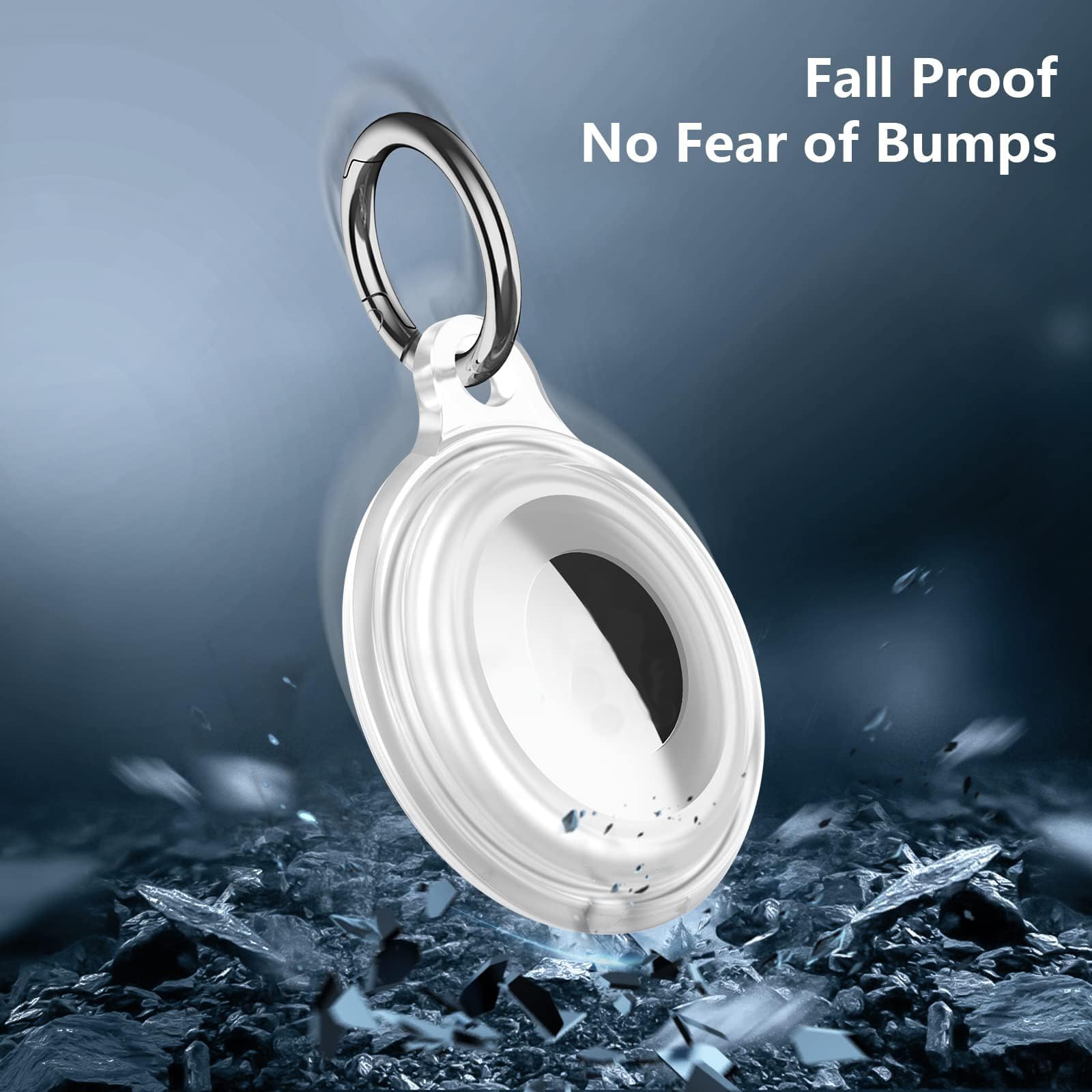 AirTag Lot De 4 étuis Porte-clés étanches IPX8 Ultra Compacts Pour Collier De