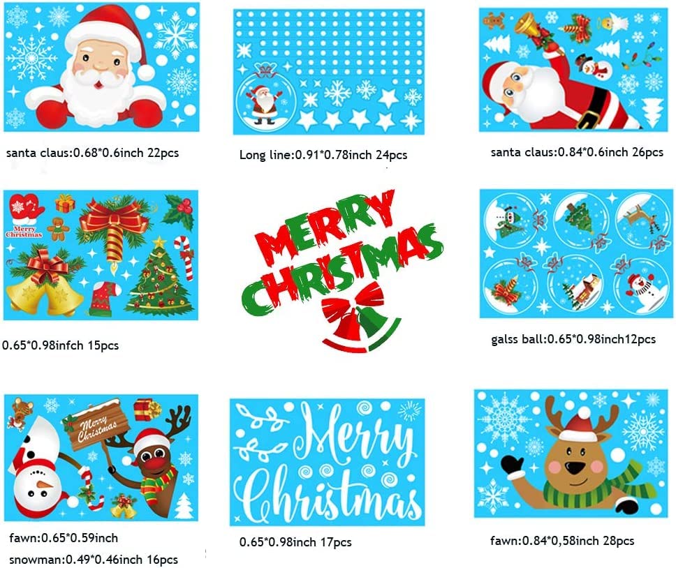 Raamafbeeldingen voor Kerstmis, zelfklevend, wit, herbruikbaar, pvc, sneeuwvlokken, raamstickers, kerstdecoratie, 193
