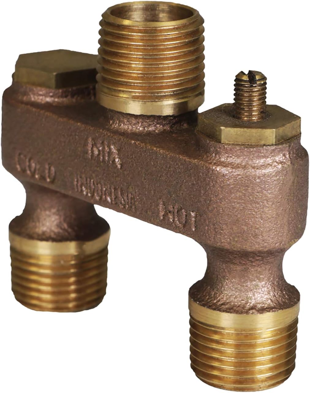 Midline Valve S1291 Anti-Sweat Toilet Tank Valve with Nuts; 1/2 in. SWT Connections; Brass