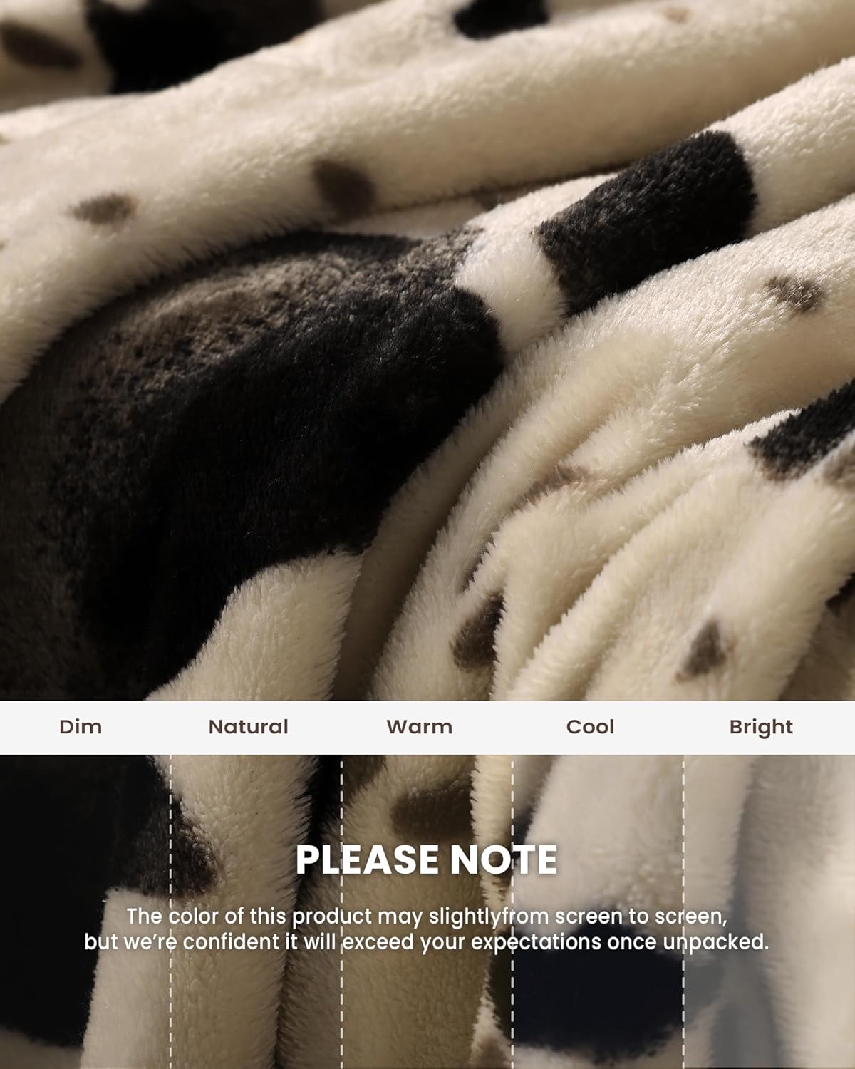 Cow Print Blanket Ultra Soft Flannel Throw Blanket for Couch Bed, Cute Cozy Lightweight All-Season Fleece Blanket, Gift for Women & Girls, 50×60 Inches Brown - Image 7