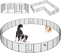 Vista 14 de Corralito portátil para perros, valla de ejercicio de metal resistente para mascotas, corral para interiores y exteriores, corral para mascotas