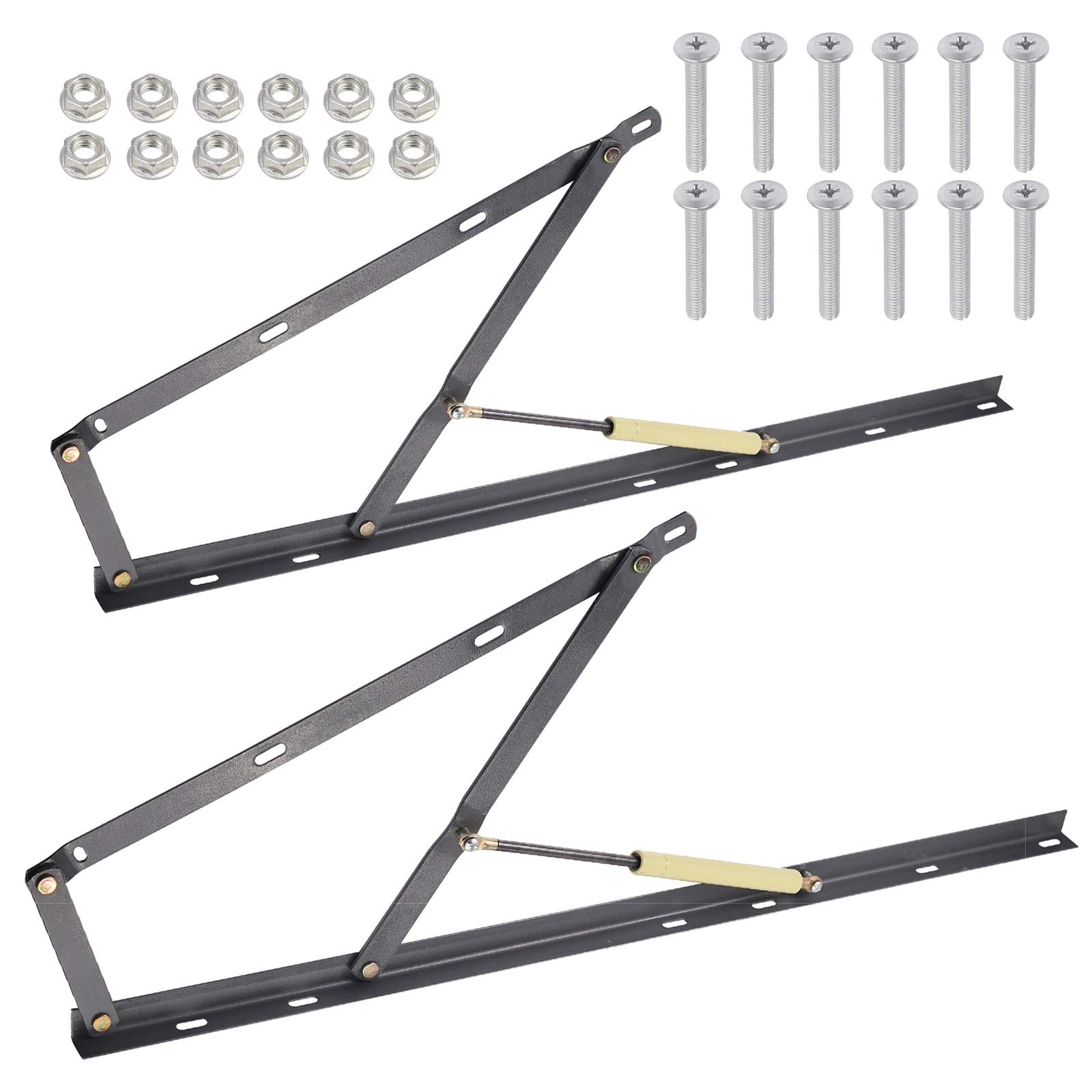 Cabinet Hinges Tanice 2 Pcs Lifting Support Column Advanced Lock for Ottoman Storage Bed/Lifting Hinge Mechanism and Air Column 1200N - (Type: 2Pcs)