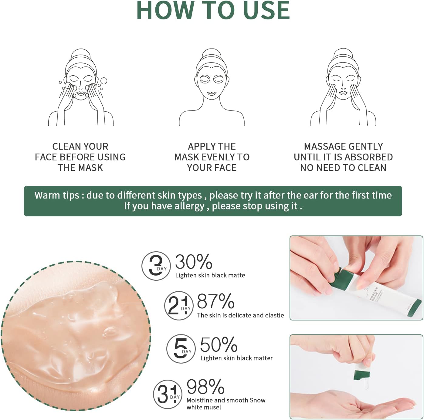 Korean Collagen Firming Mask, Closhion WashFree Sleeping Facial Mask