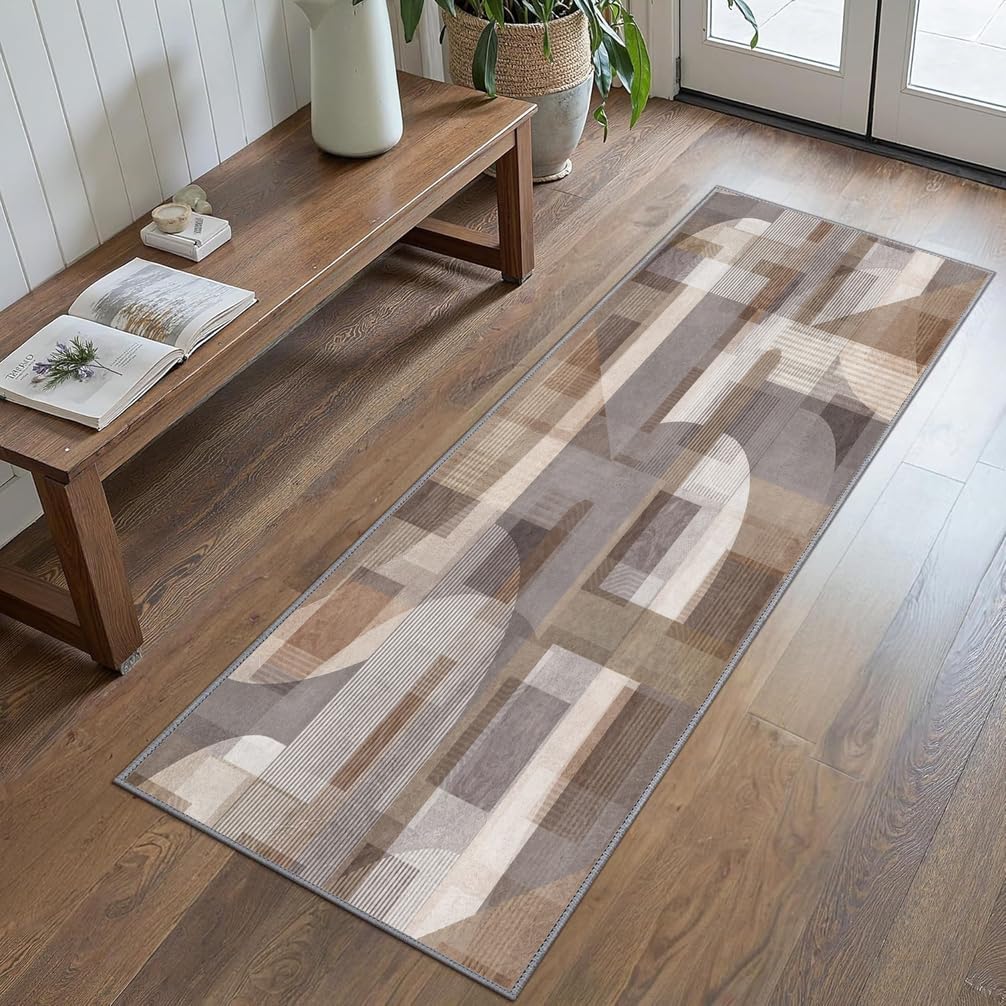 Tappeto Passatoia Cucina Antiscivolo Lungo Corridoio Tappeto Passatoia Lavabile Tappeti Runner Cucina Tappetino per Cucina Soggiorno Corridoio ，100 x 270 cm