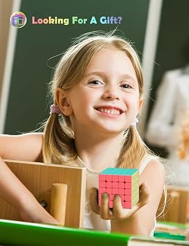 ROXENDA Speed Cube-5x5x5 Stickerless Magic Cube Macaron Vivid Color Fast Cubing for Classroom Training Puzzle Toy Cube for Kids Adult as Gift
