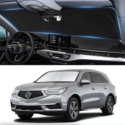 Miniatura 115 de Parasol para parabrisas de ajuste personalizado, cubierta para ventana delantera, visera plegable 210T, protector que bloquea los rayos ultravioleta