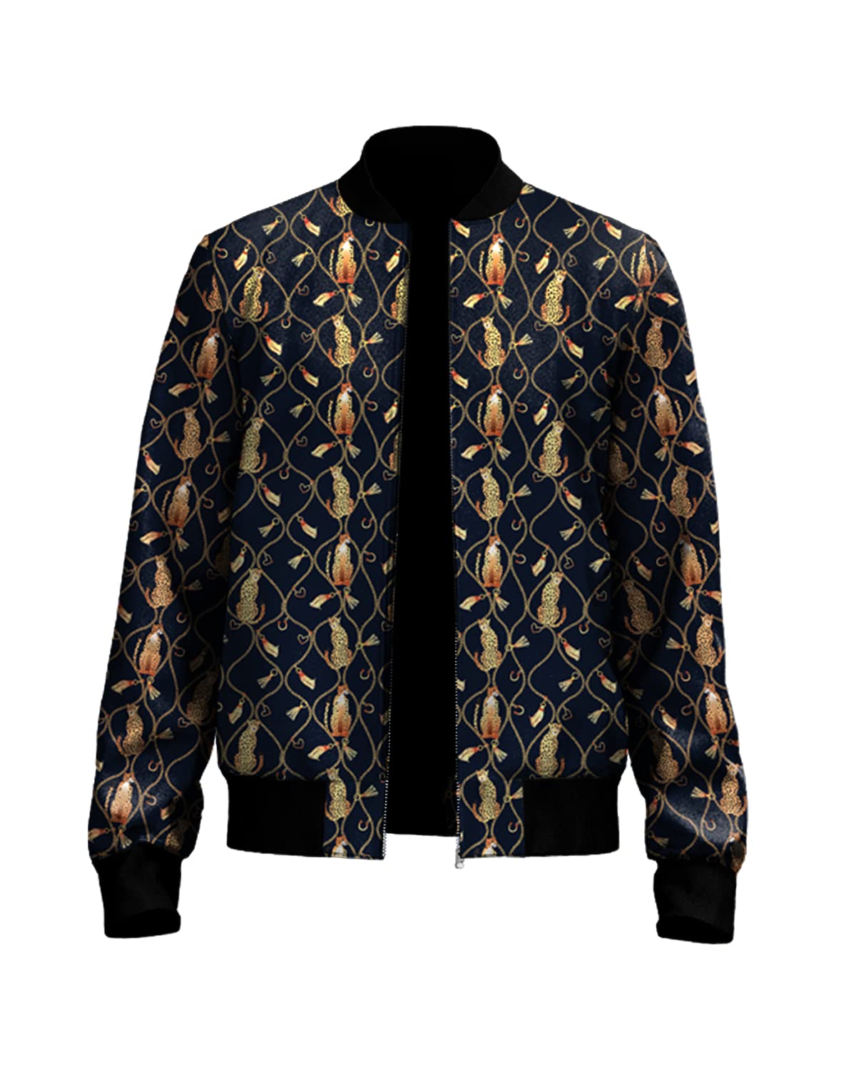 veirdo Leopard Printed Zip Up Cotton Shacket/Jacket for Men (VSK01BLPT008)-picture-49