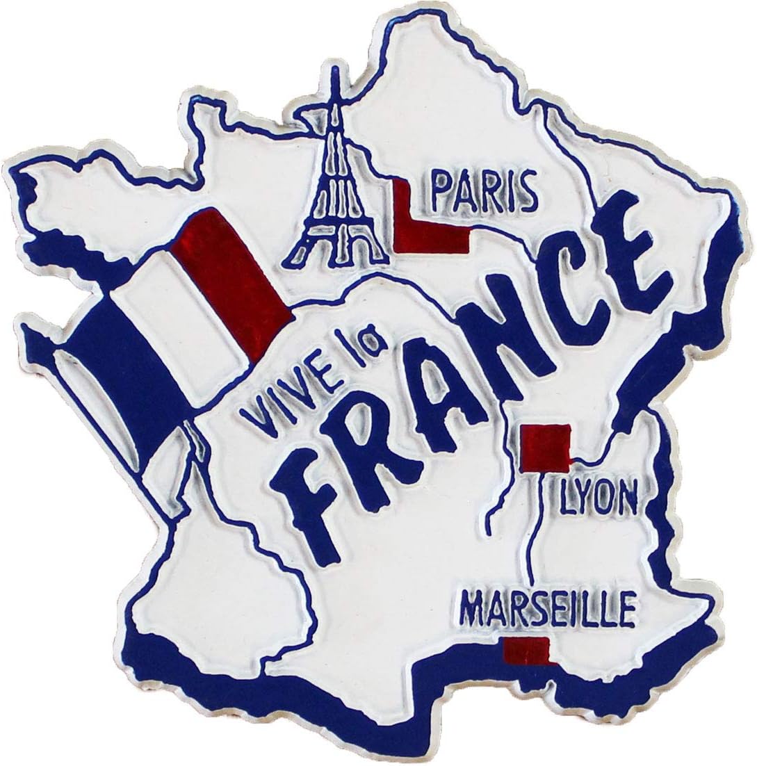 France Country Outline Refrigerator Magnet, Approximate Size 2 inch x 3 inch