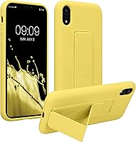 Vista 12 de kwmobile Funda compatible con Apple iPhone XR - Funda con correa de mano y revestimiento de silicona TPU suave - Azul Báltico