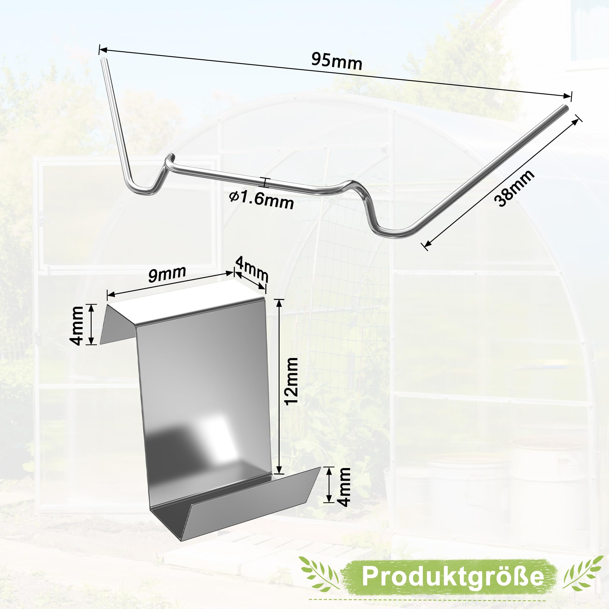 YRHome Placas de policarbonato de 14 piezas, 605 x 1210 x 4 mm, superficie total de 10,25 m², placa de invernadero con 50 soportes y 50 clips en Z