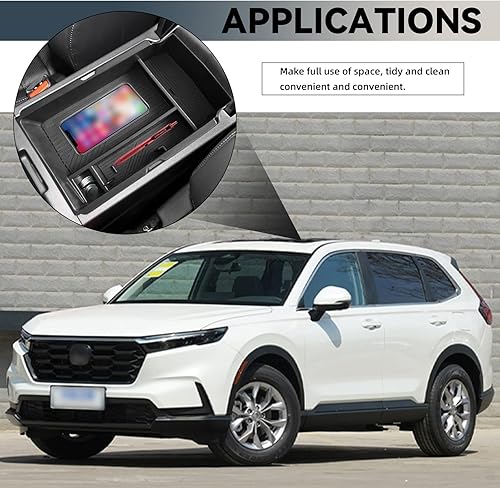 Miniatura 6 de Organizador de accesorios de consola central, compatible con accesorios Honda CR-V 2023, caja de almacenamiento de reposabrazos de material ABS,