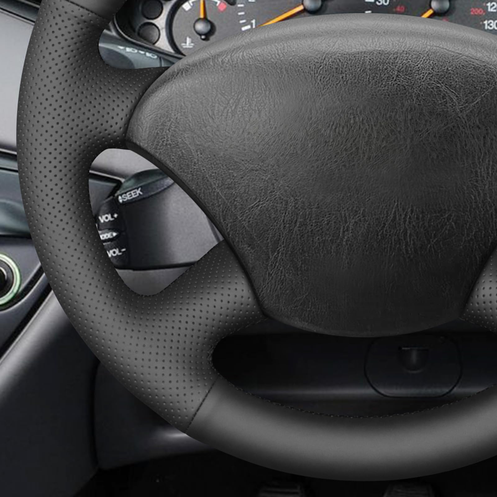 MEWANT Funda de Volante a Medida para Coser Ford Focus | Ford Focus MK1 1998-2004 volante / Ford Focus MK1 1998-2004 Transpirable Para Volantes Calefactados Duradero