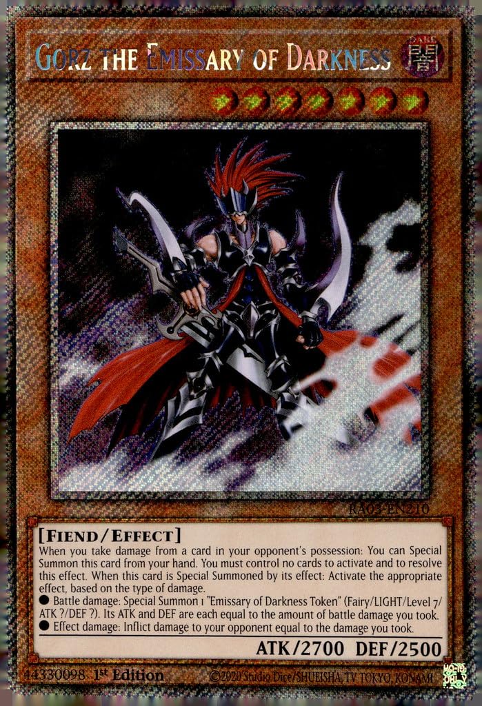 Gorz The Emissary of Darkness (Platinum Secret Rare) - RA03-EN210 - Platinum Secret Rare - 1st Edition