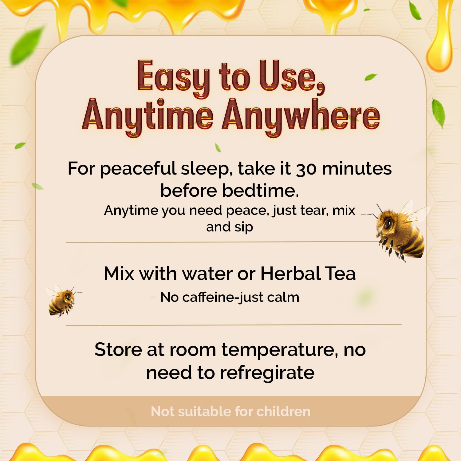 Ashraf Naturals Silk Dream Honey | Floral Herbal Honey Blend with Chamomile, Lavender, Jasmine, Rosemary & Saffron | 20 Sachets, 15 g Each (300 g Total)
