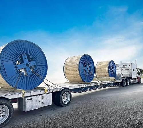 Miniatura 7 de Mytee Products Cadena de carpeta de grado 70 de 38 pulgadas x 6 pies con ganchos de agarre de horquilla, cadena de remolque de transporte G70,