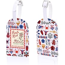 Puerto Rico Boricua Pride Gift Vocation Travel Gift Puerto Rico Symbols & Cultural Inspired Luggage Tag Boricua Stamp