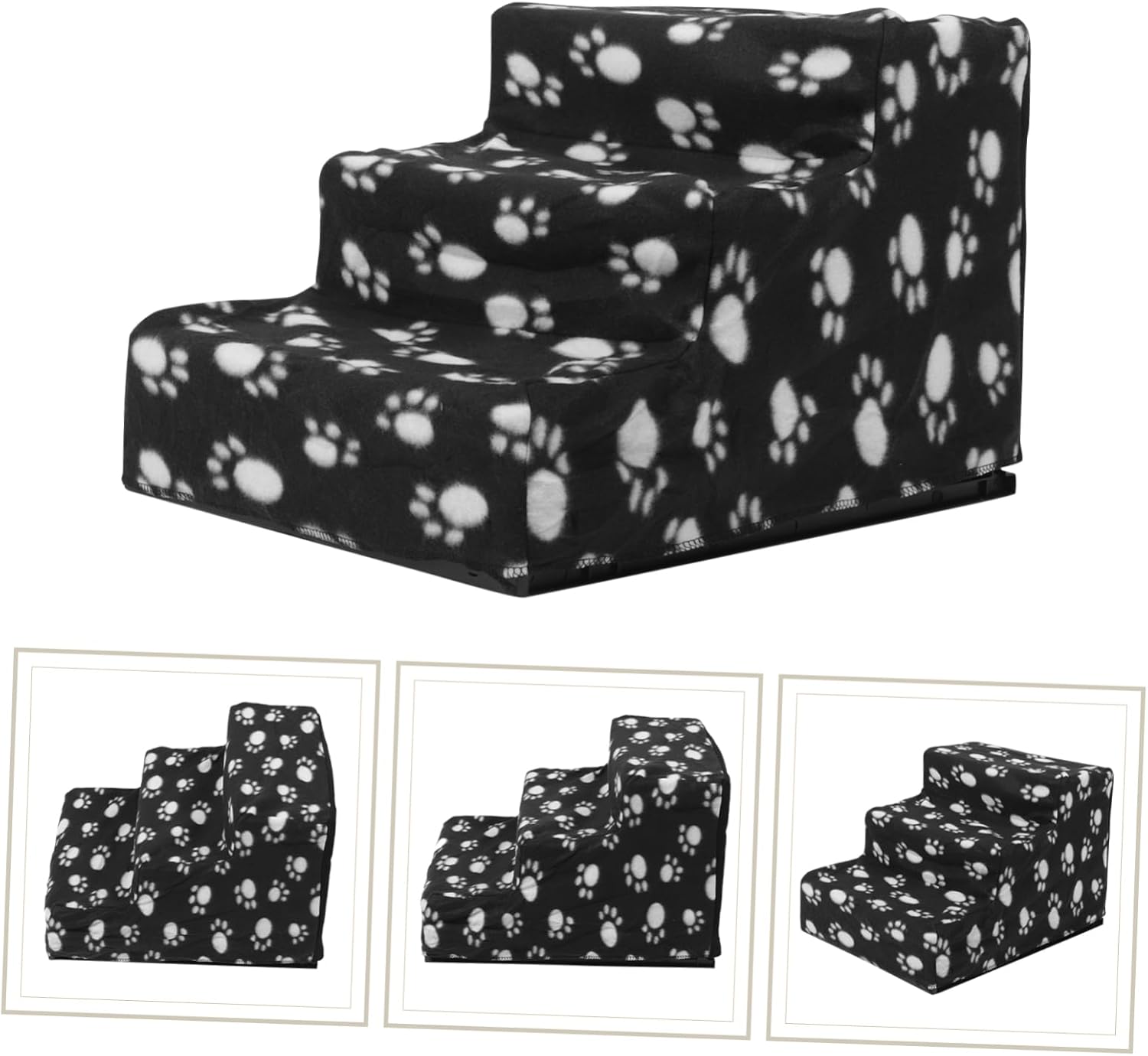 Hemoton Non-Slip Pet Stairs for Dogs Easy Installation Portable Dog Ladder Ramp Step Ladder for Cats