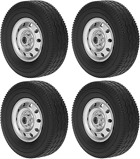 Pilipane 4pcs Rubber Tire RC Accessory Upgrade Parts, for WPL1/10 Drift Truck D12