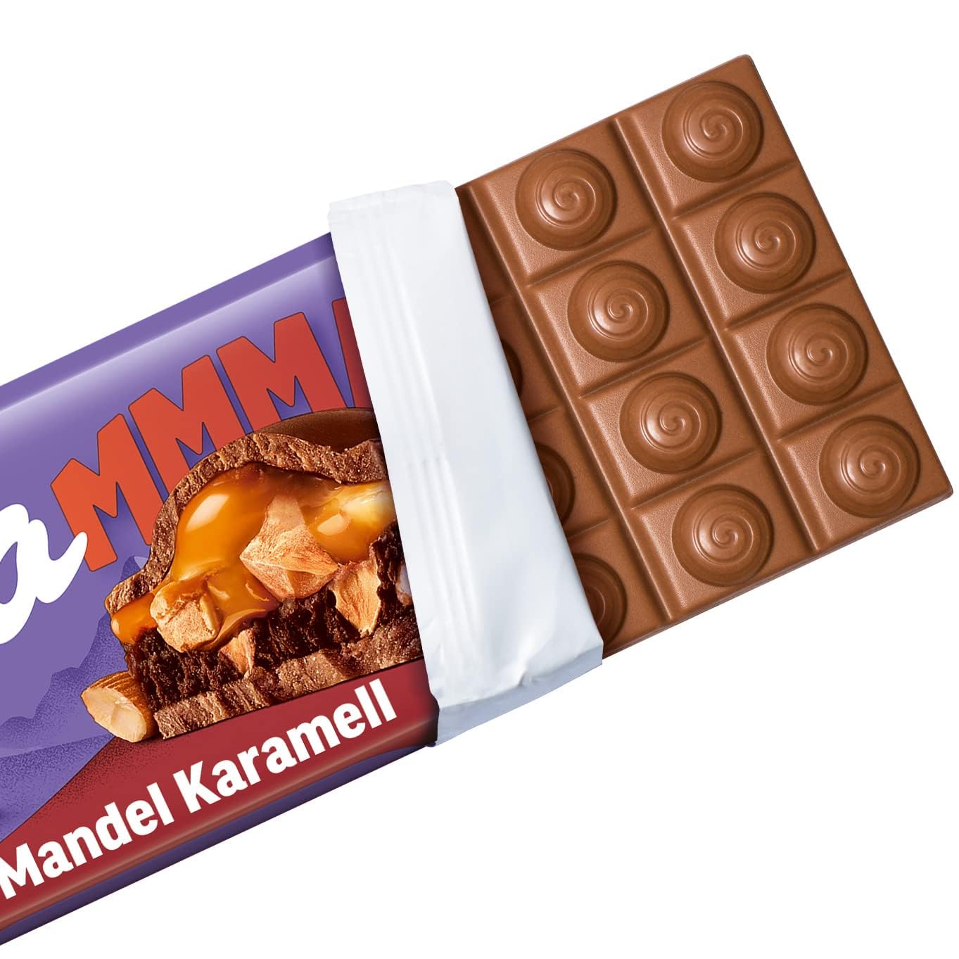 Milka MMMAX Mandel Karamell – Alpenmilch-Schokolade mit Mandel