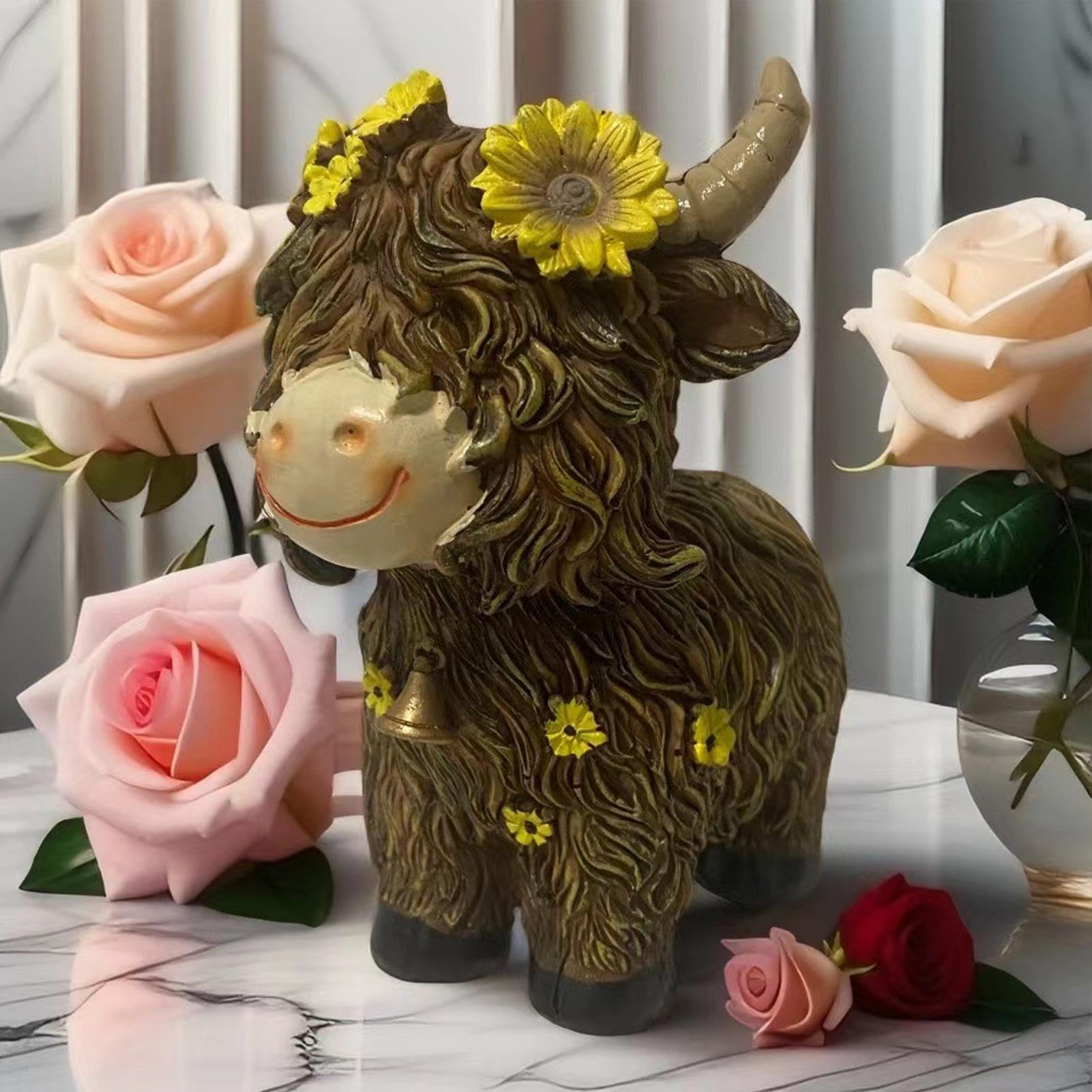 Statua di mucca da esterno in bronzo per decorazione agricola