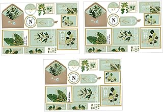 ORFOFE Adesivos de 3 folhas adesivos de janela adesivos de casamento adesivos de casamento para crianças decoração de parede de folha verde adesivos de parede para quarto de berçário mural de parede adesivo de parede para bebê
