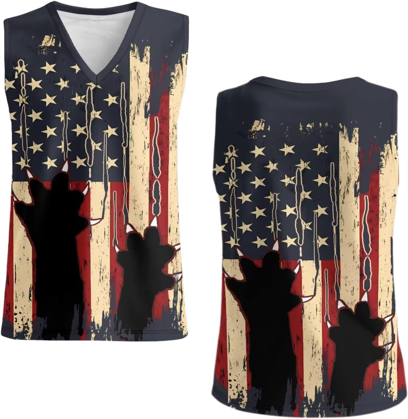 Sleeveless Mens Graphic Shirts, V Neck Cut Off Tank Tops for Athletic Muscle Beach Gym Running Basketball Summer - Image 7