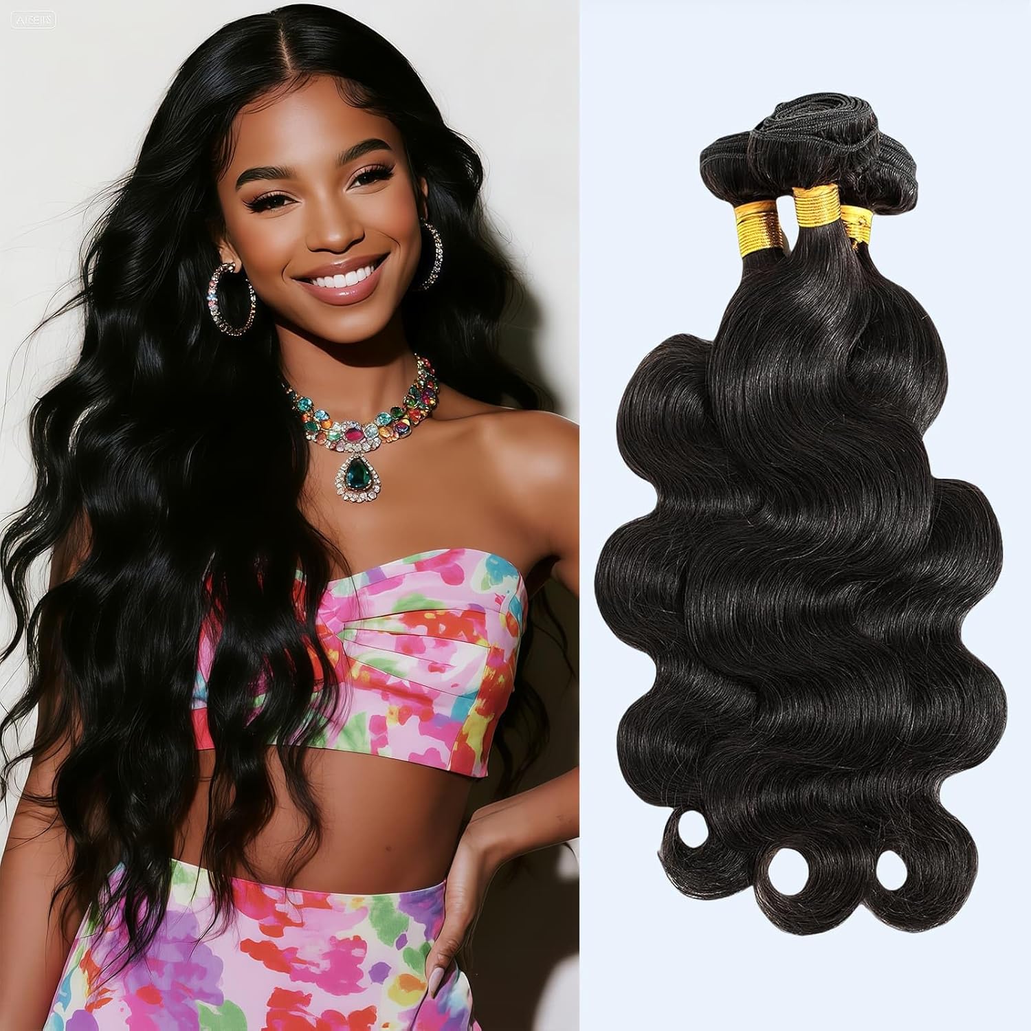 12A Body Wave Human Hair Bundles 8 10 12 Inch Brazilian Virgin Human Hair Unprocessed Raw Remy Weave Natural Color 3 Bundle Set for Women