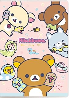 San-X Rilakkuma Thread Binding Notebook Wide ME67311 Size (H x W x D): 6.1 x 4.3 x 0.2 inches (15.5 x 10.8 x 0.5 cm)