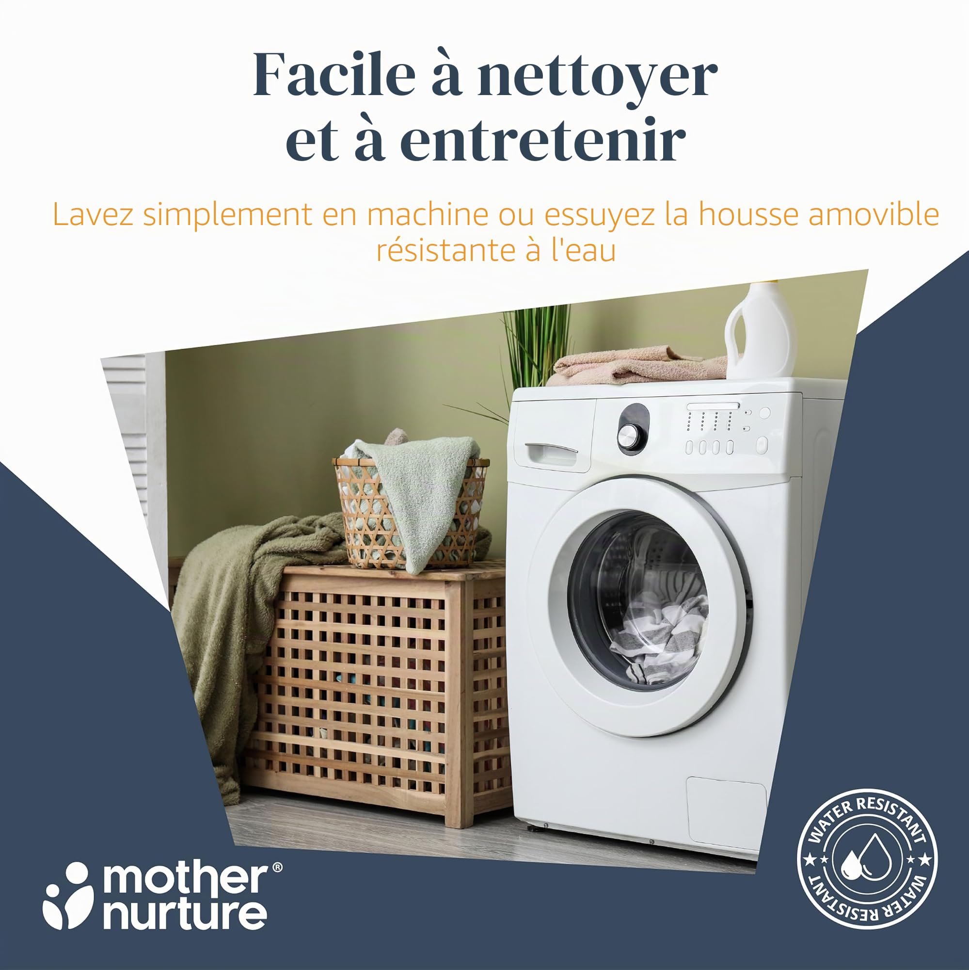 Mother Nurture Essential Matelas de Voyage en Mousse Blanc 95 x 65 x 5 cm