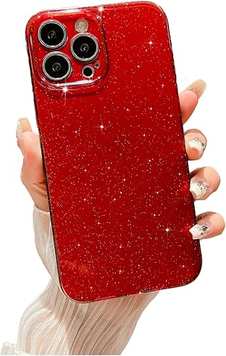Miniatura 10 de Funda compatible con iPhone 13 Pro de 6.1 pulgadas, bonita funda de silicona brillante de neón con purpurina de lujo, delgada, a prueba de golpes,