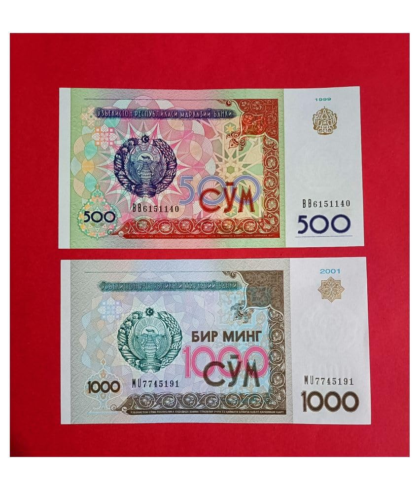 EX RARE 500 CYM AND 1000 CYM BIG SIZE SUPER BEAUTIFUL 2 NT SET IN TOP UNC GRADE,BEST FOR COLLECTION OR GIFTING PURPOSE