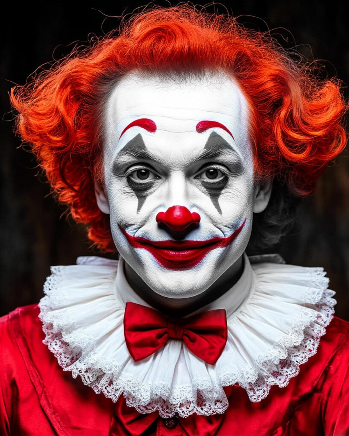 3 Colors Oil Based Face Body Paint Set with 6 Brushes, White Black Red Clown Makeup Kit for Halloween Goth Pennywise Joker Devil Zombie Vampire Skeleton SFX Cosplay Stage, Non Toxic for Kids & Adults - Image 5