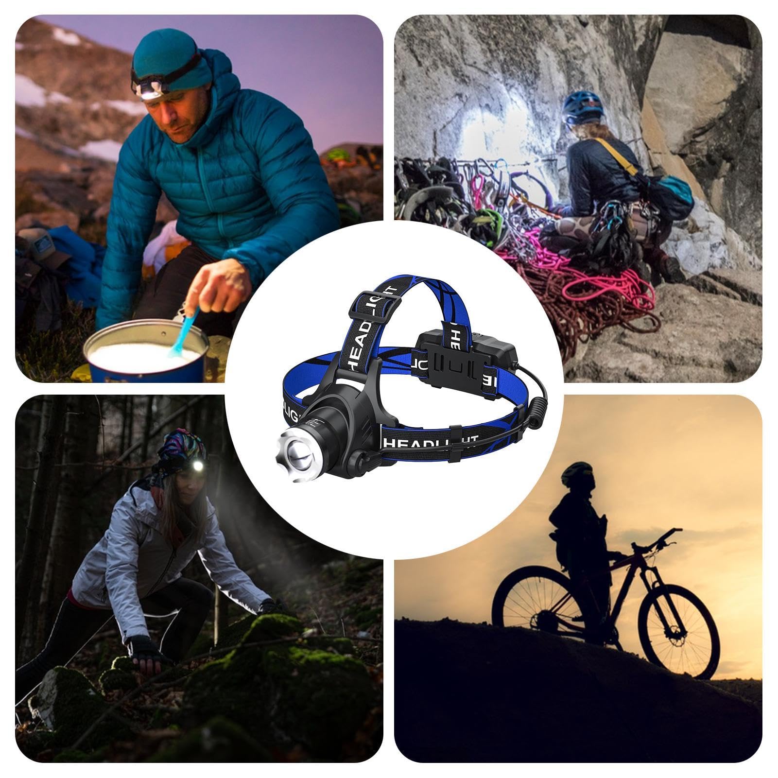 Lampada Frontale 5 Luce LED Torcia Ricaricabile Pile Torcia da Testa Sport Pesca - PagineGialle Lampada Frontale 5 Luce LED Torcia Ricaricabile Pile Torcia da Testa Sport Pesca - PagineGialle