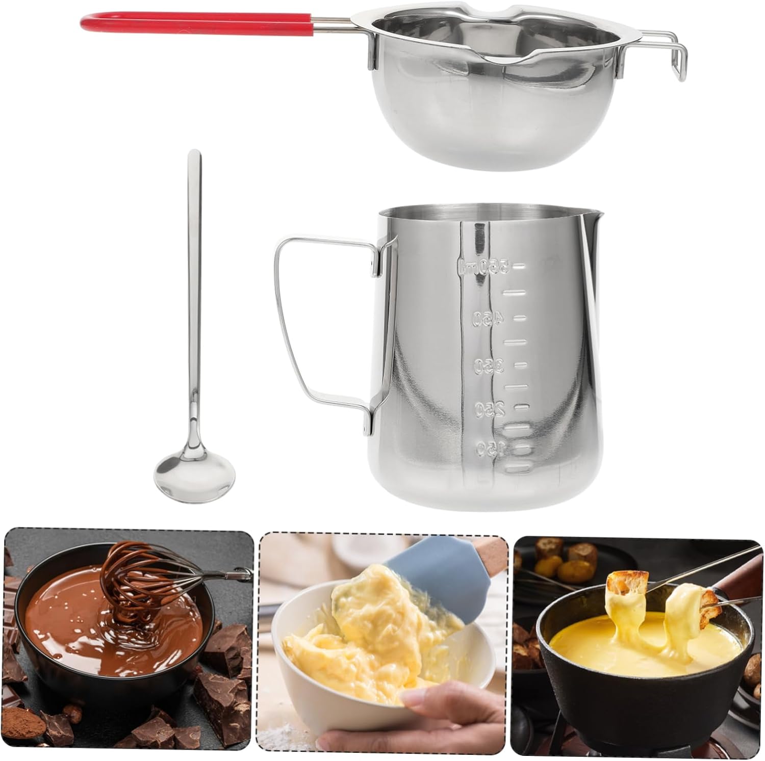 Cabilock Candle Wax Melting Pot Practical Cheese Butter Pan Even Heat Distribution