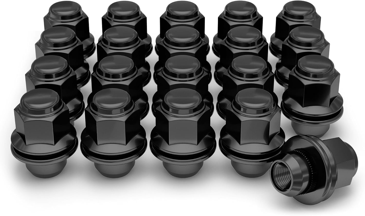 20 Chrome Bulge Acorn Lug Nuts - 12x1.5 Thread For Toyota Camry, RAV4, Highlander
