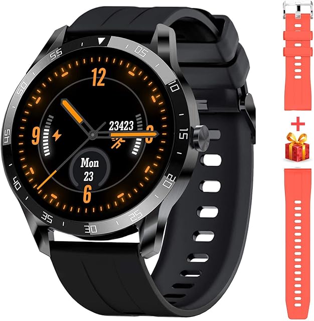 Blackview Smart Watch for Men, Full Touch Screen Fitness Trackers with Heart Rate Sleep Monitor, Fitness Watch with 5ATM Waterproof Pedometer Calorie Stopwatch,Sport Smartwatch for iOS Android Phone