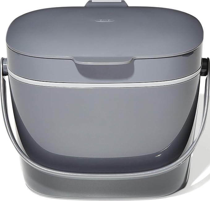 OXO Good Grips EASY-CLEAN COMPOST BIN - CHARCOAL - 1.75 GAL/6.62 L