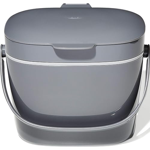 OXO Good Grips EASY-CLEAN COMPOST BIN - CHARCOAL - 1.75 GAL/6.62 L