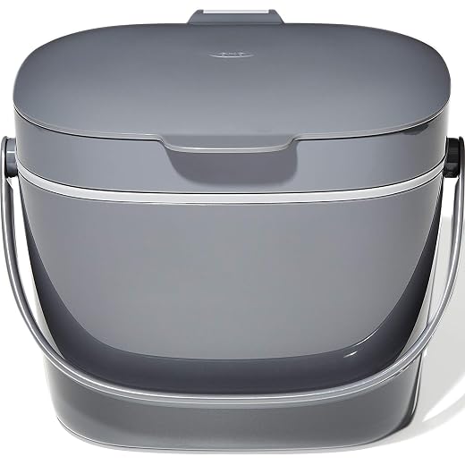 OXO Good Grips EASY-CLEAN COMPOST BIN - CHARCOAL - 1.75 GAL/6.62 L