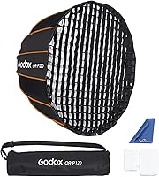 Vista 1 de Godox QR-P120 - Caja de luz Bowens de 47 pulgadas con difusor frontal e interior, rejilla de tela, para Godox SL60W SL60IID SL60IIBi SL150WII VL150