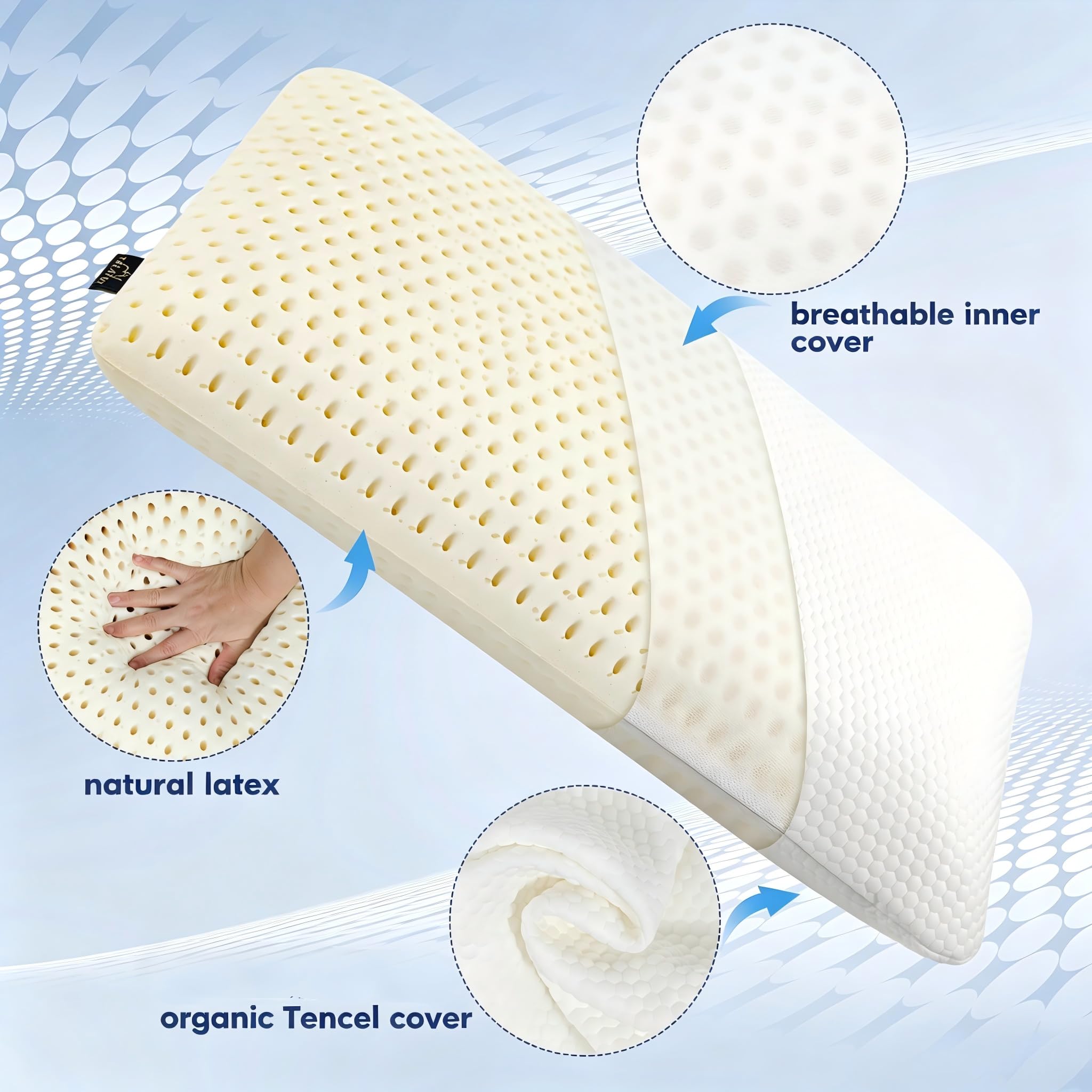 Amazon｜Talatex プレミアムタラレーラテックス枕 横向き&仰向け寝用