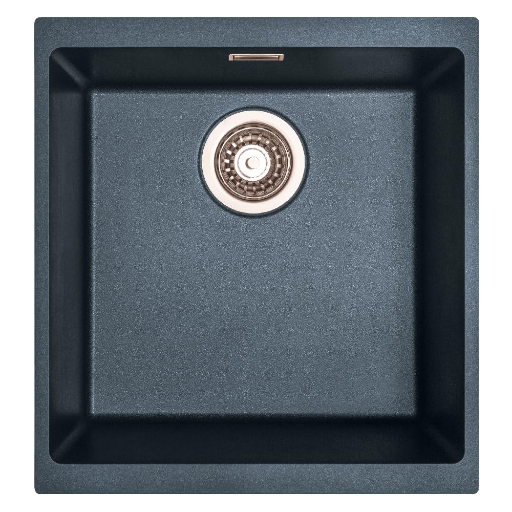 Astini Dante 400 1.0 Bowl Granite Blue Undermount Kitchen Sink & Waste