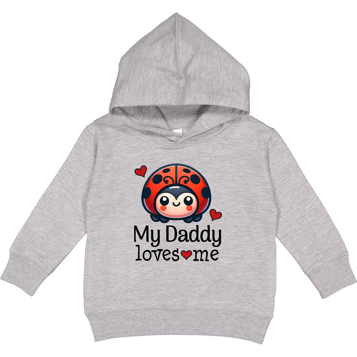 inktastic Daddy Loves Me Ladybug Toddler Hoodie 5-6 Heather 45223