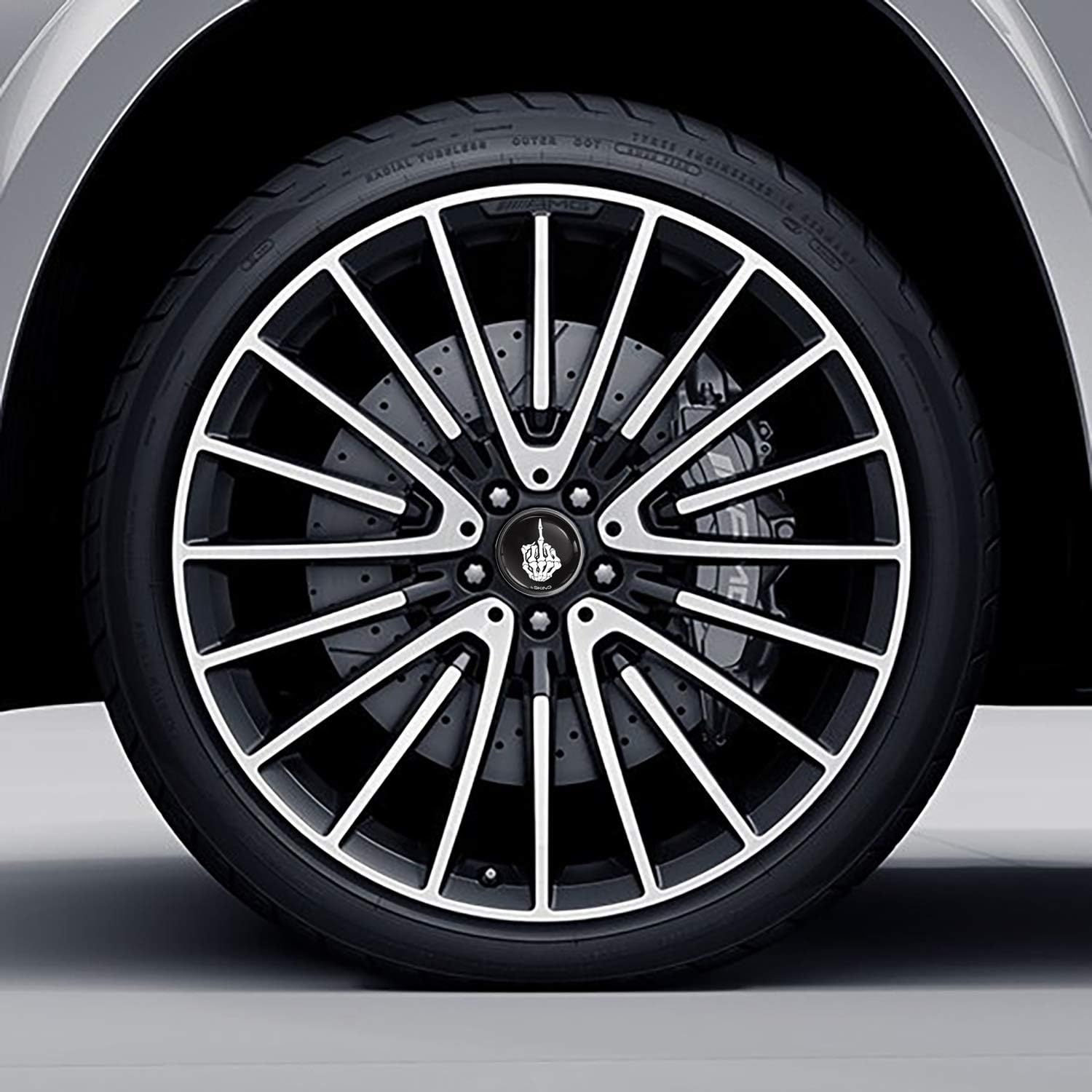 Set of 4 x 75mm Wheel Centre Caps Compatible with Mercedes Benz B66470207 / B66470200 Black CM 22 X