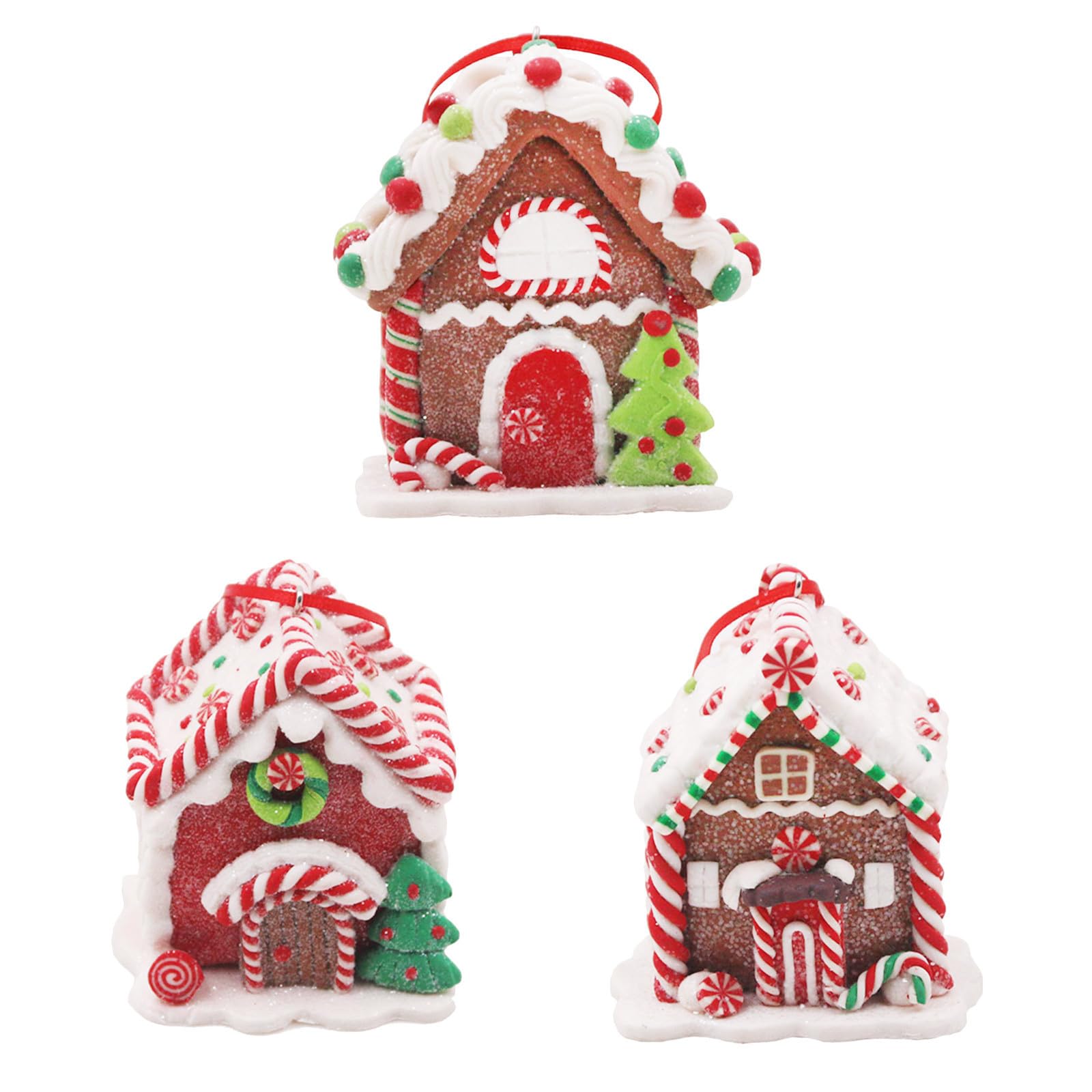 Maison épice en argile polymère durable pour sapin de Noël