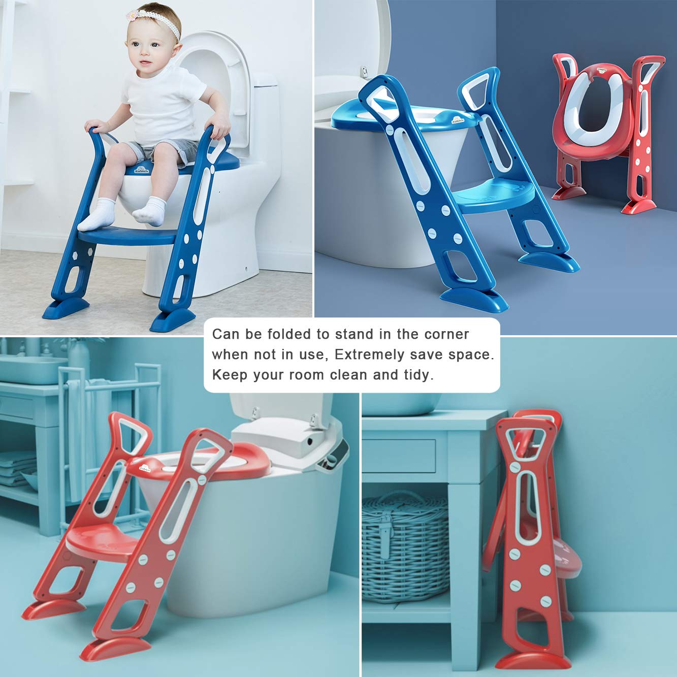 トレーニングトイレ ブルー Amazon.co.jp: BlueSnail トイレトレーニングシート 踏み台はしご付き