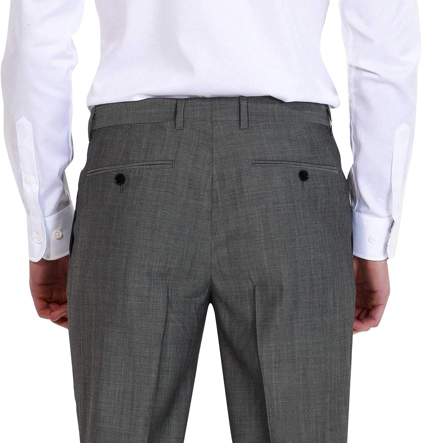 HBDesign Mens 2 Piece 2 Button Notch Lapel Slim Trim Fit Business Suite