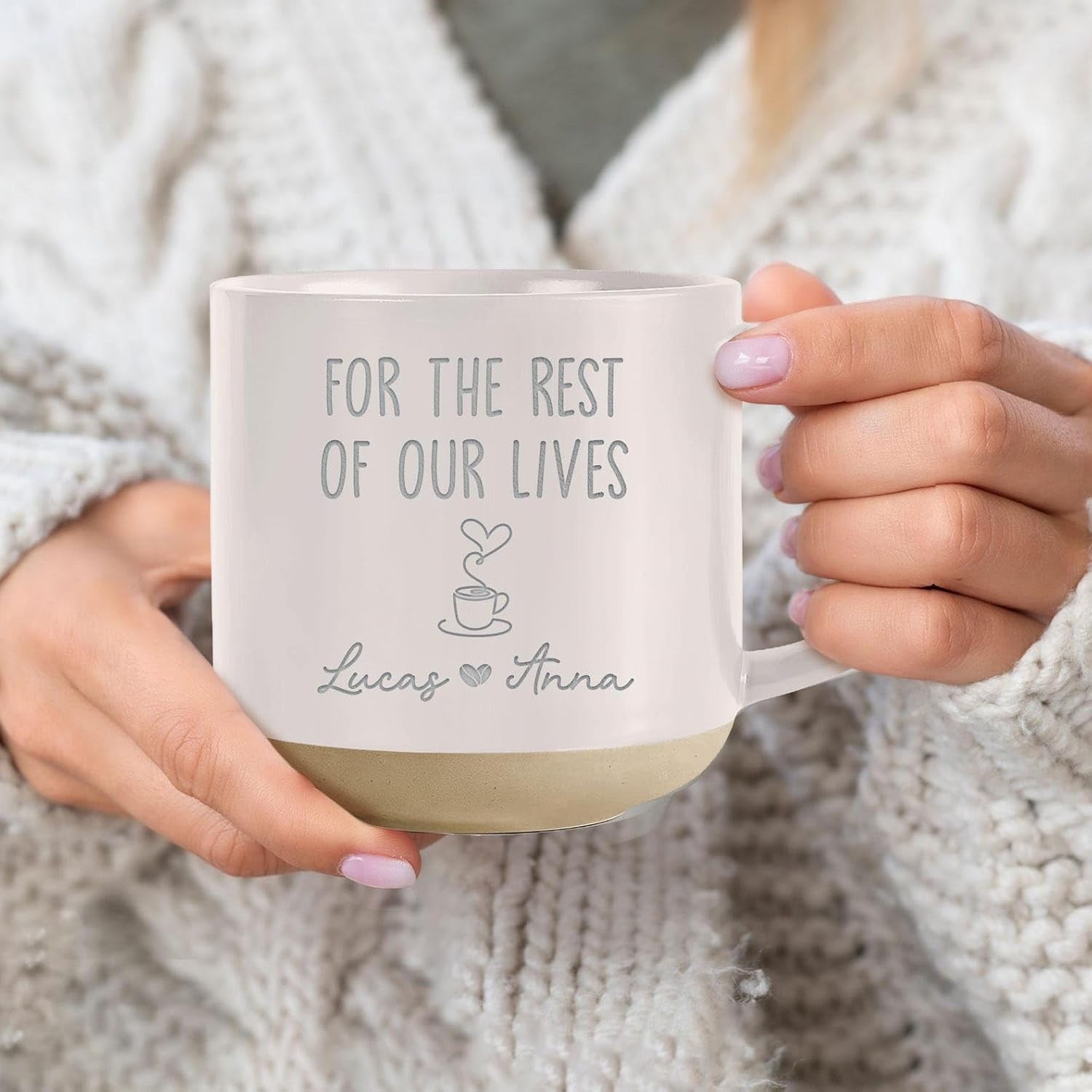 Personalized Wedding Couple Mug, Custom Pottery Style Coffee Cup for Husband Wife, Mr and Mrs Gift, Have Coffee Together Mug for Couples, Bridal Shower Engagement Birthday Christmas Gift