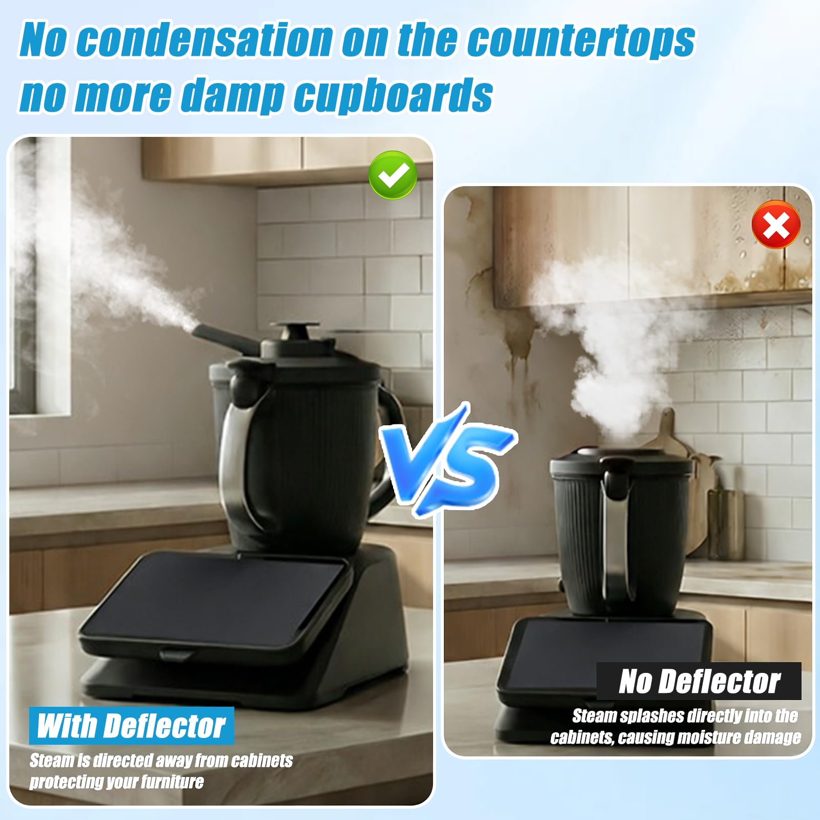 Convertitore Di Vapore Compatibile Con Bimby Tm7,Deflettore Di Rilascio Del Vapore In Plastica Pp,Con Protezione Anti-Trabocco Protetta, Attacco A Vapore, Accessori, Camino,Lavabile Lavastoviglie - 5